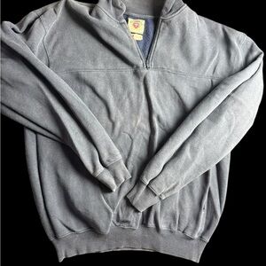 Vintage 90s Nordstrom Men's Quarter Zip-Up Navy Blue Sweater